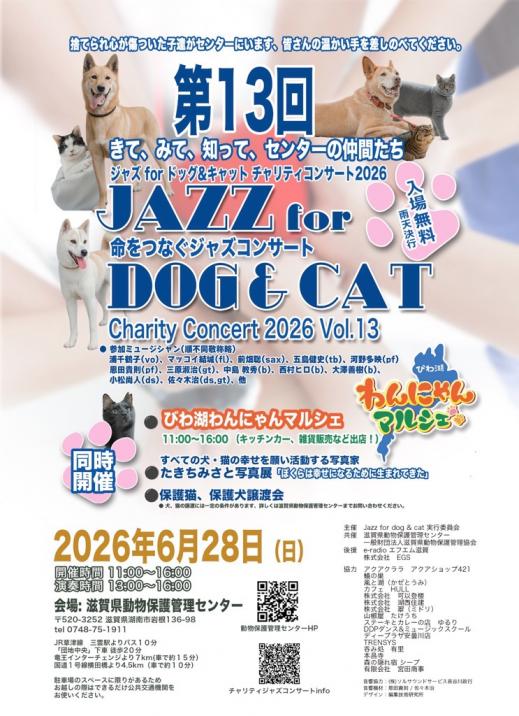 【24時間以内発送！コンビニ支払いも歓迎！】刀志猫のプワソン×3枚 滋賀県動物保護管理センター「チャリティージャズコンサート」を開催し